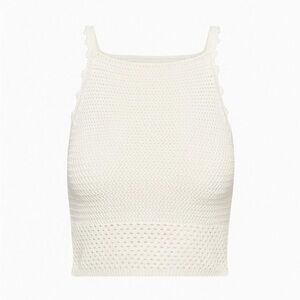 Aritzia Cream Crochet Tank Top